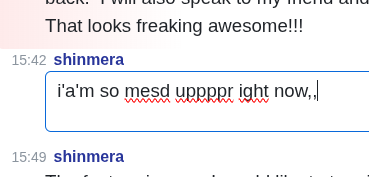 A text area being used to edit a message